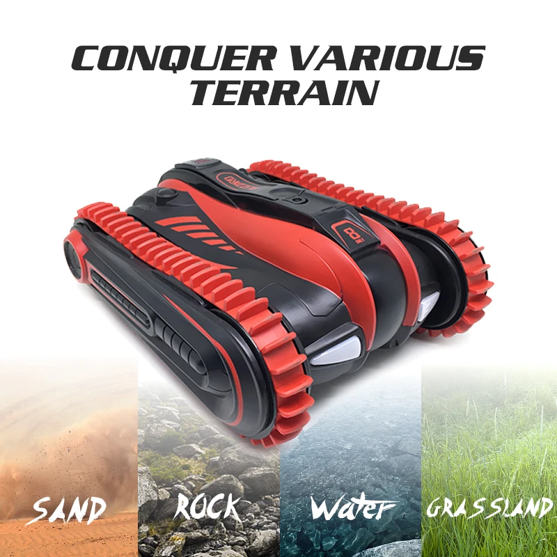 

Global Drone RC Tank Waterproof Tank on the Radio Control Robots Toy for Boys Amphibious Crawler Tanks