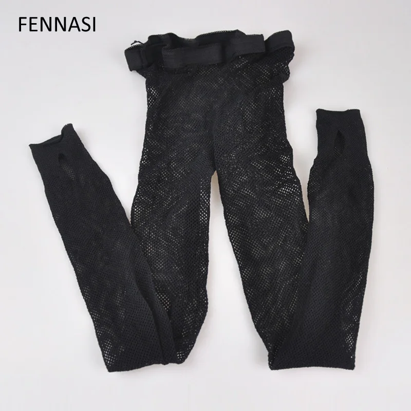 FENNASI, женские колготки в сетку, сексуальные, с открытым носком, черные сетчатые колготки, женские эротические чулки в сетку, чулки до бедра