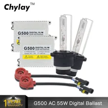 Один комплект D2S комплект ксеноновой лампы AC 55 Вт G500 цифровой Xenon HID Балласт 4300 К 5000 6000 8000 Xenon D2S лампы для автомобиля светильник головной светильник