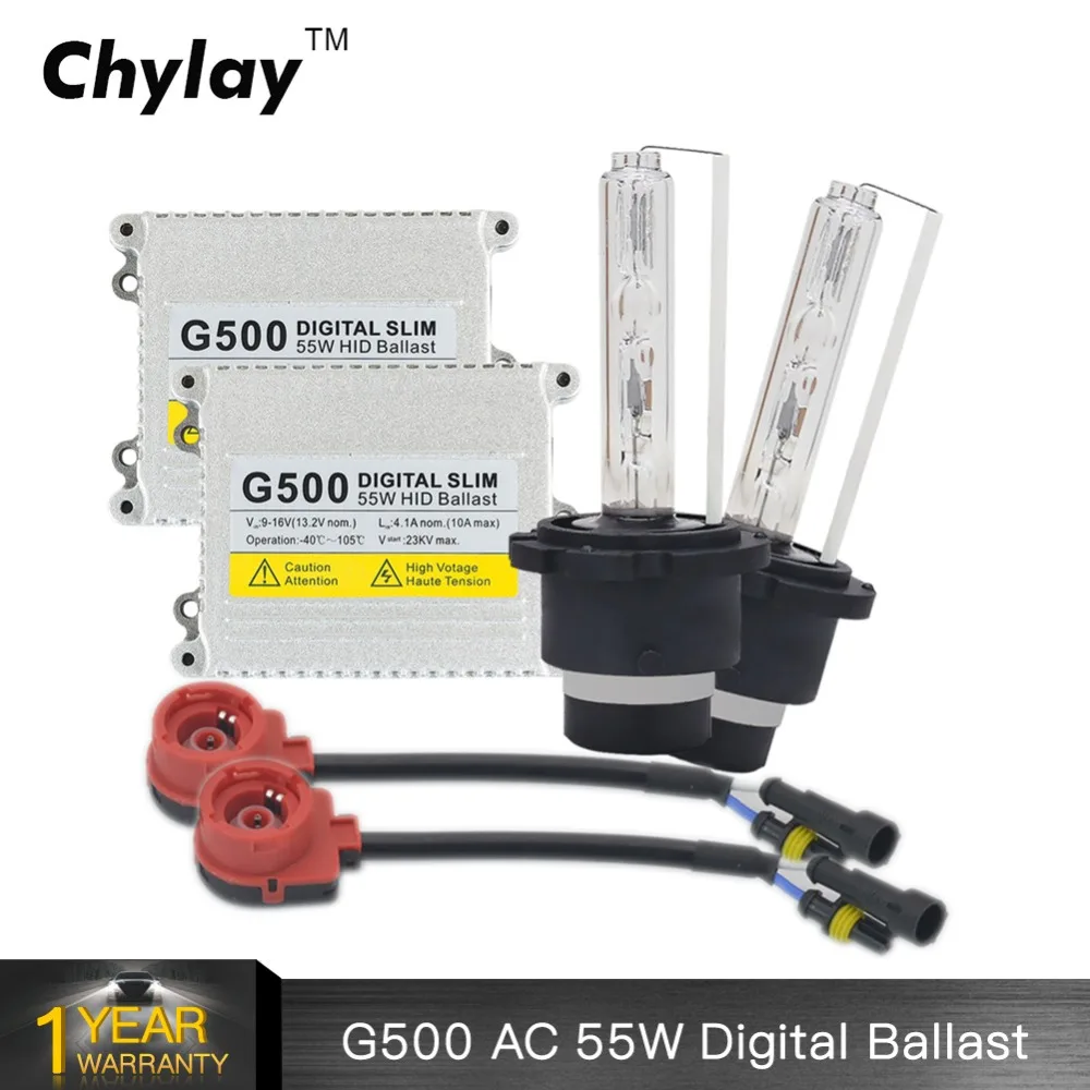 One Set D2S Xenon Bulb Kit AC 55W G500 Digital HID Ballast 4300k 5000k