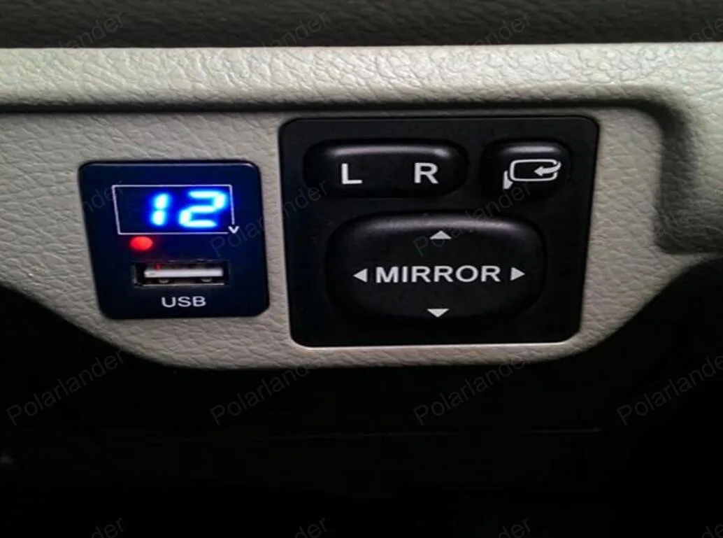 

Special 5V 2.1A USB Interface Socket and Voltmeter Suitable for MITSUBISHI Charge for Mobile phone Car Charger