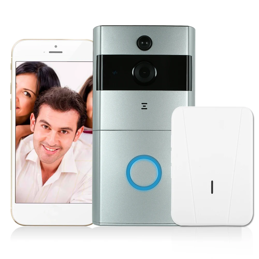 Door Access Control 1*720P WiFi Visual Door Phone+1*Wireless