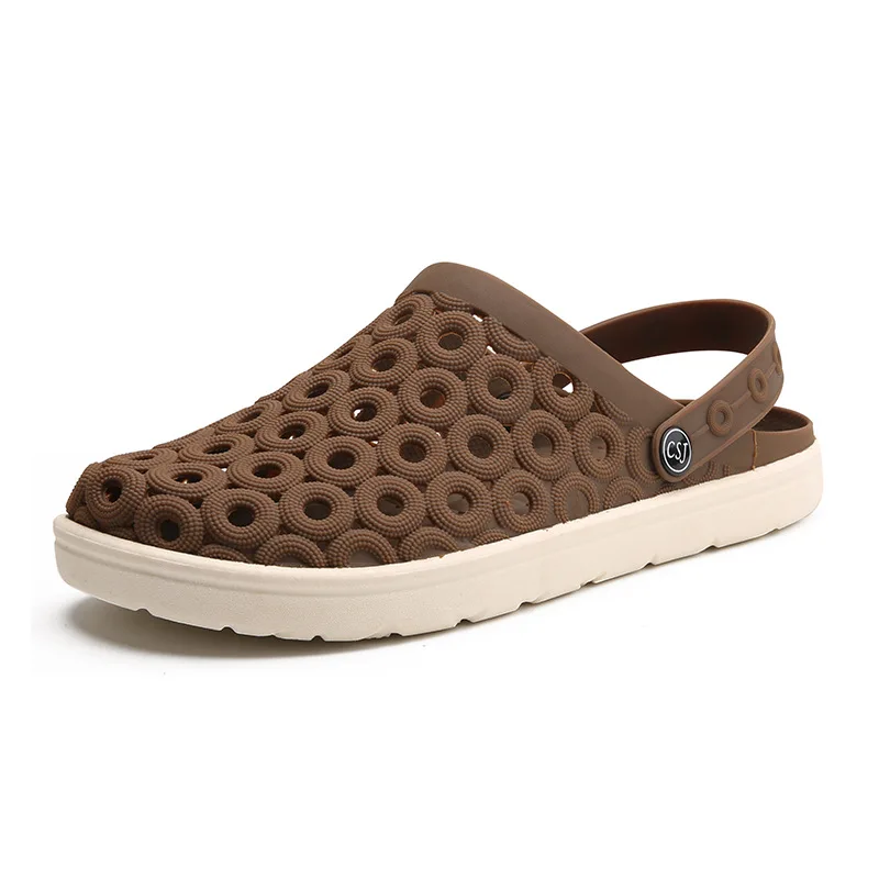 

New 2019 Summer Jelly Shoes Men Beach Sandals Slippers Light Sandalias Outdoor Summer Chanclas Big Size Male Sandals