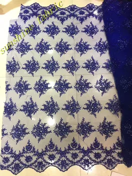

6 Colours option African Lace Fabric with glass beads Pretty French Guipure tulle Lace Fabric High quality