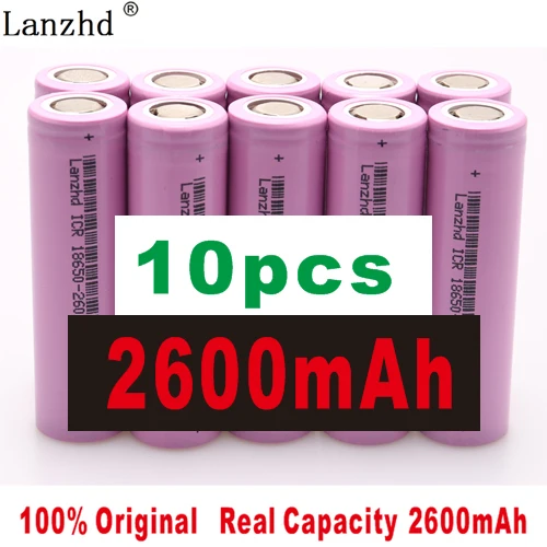 18650 3,7 V 2600MAH литий-ионная аккумуляторная батарея 18650 для samsung батареи для игрушек инструменты фонарик(10-40 шт - Цвет: 10 PCS-2600Ah