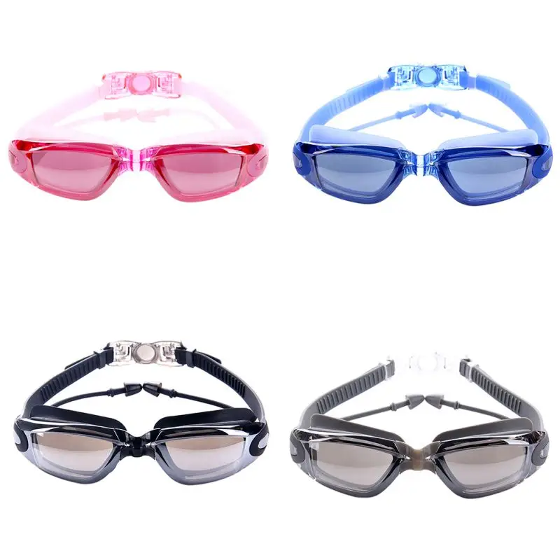 2019 Professional Silicone Swimming Goggles Anti-fog UV Swimming Glasses With Earplug for Men Women Water Sports Eyewear