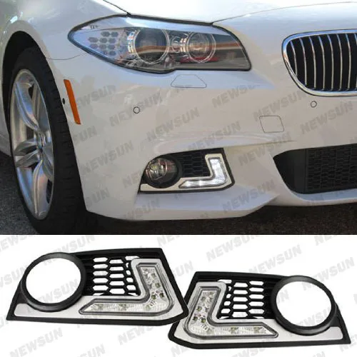 

Exact Fit High Power 12W 6-LED Daytime Running Lights DRL Fog Lamps Kit for BMW 5 series F10 M-TECH dimmable drl driving light