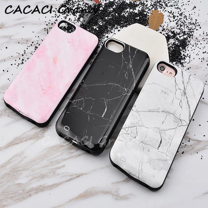 

Marble battery case For iPhone 6 6s 7 PLUS 8 plus case Wireless Charging Battery Power Bank Charger for iPhone X XR XS MAX cover