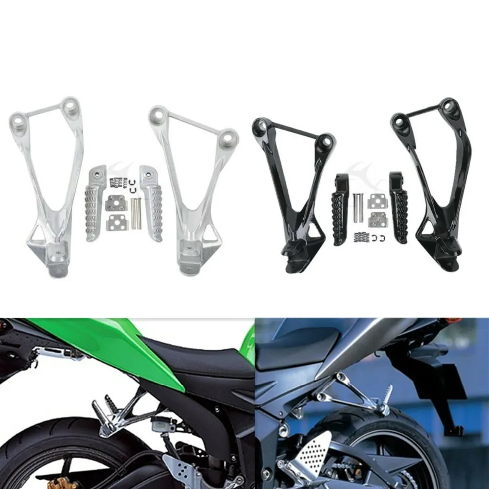 Motorcycle Passenger Rear Foot Pegs Rest Footrest Bracket For Kawasaki