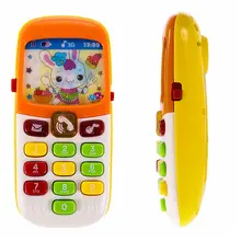 Детский Электронный мобильный телефон со звуком игрушечный смартфон мобильный телефон раннее образование игрушка младенческие игрушки случайных цветов