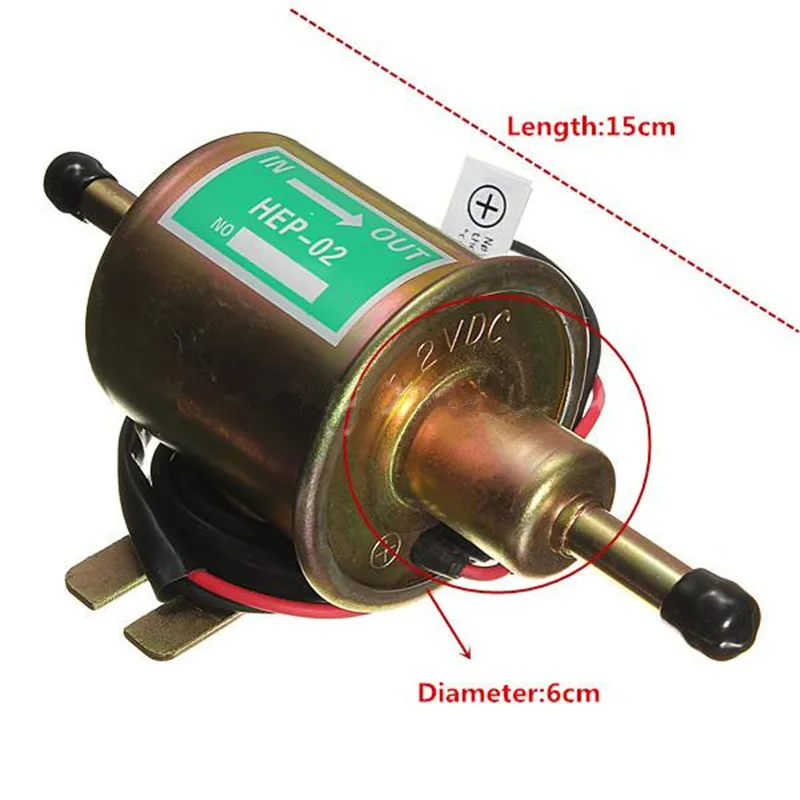 12V Универсальный электрический автомобиль топливный насос, работающий под высоким давлением твердотельный накопитель 12V автомобильный бензиновый насос металла