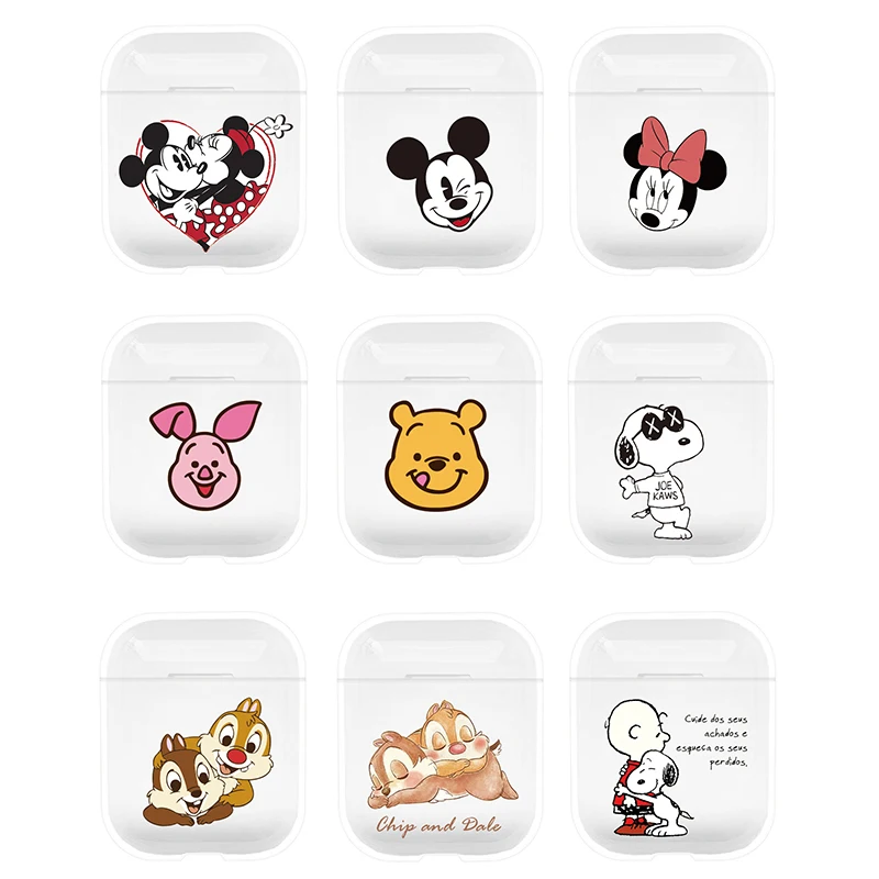 

Cartoon Comic Transparent For Airpods Generation 1 and Generation 2 Earphone bag For Airpods Comic Bluetooth headset Storage box