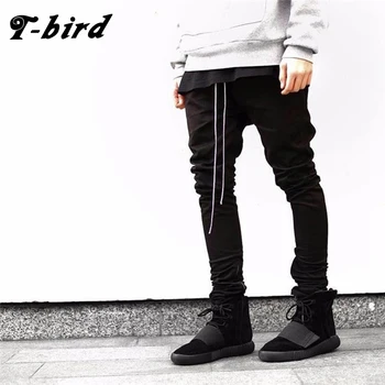 

T-bird Mens Joggers Pant 2017 Brand Male Hip Hop Pants Lacing Slim Tights Trousers Street Style Men Casual Pants Sweatpants XXL
