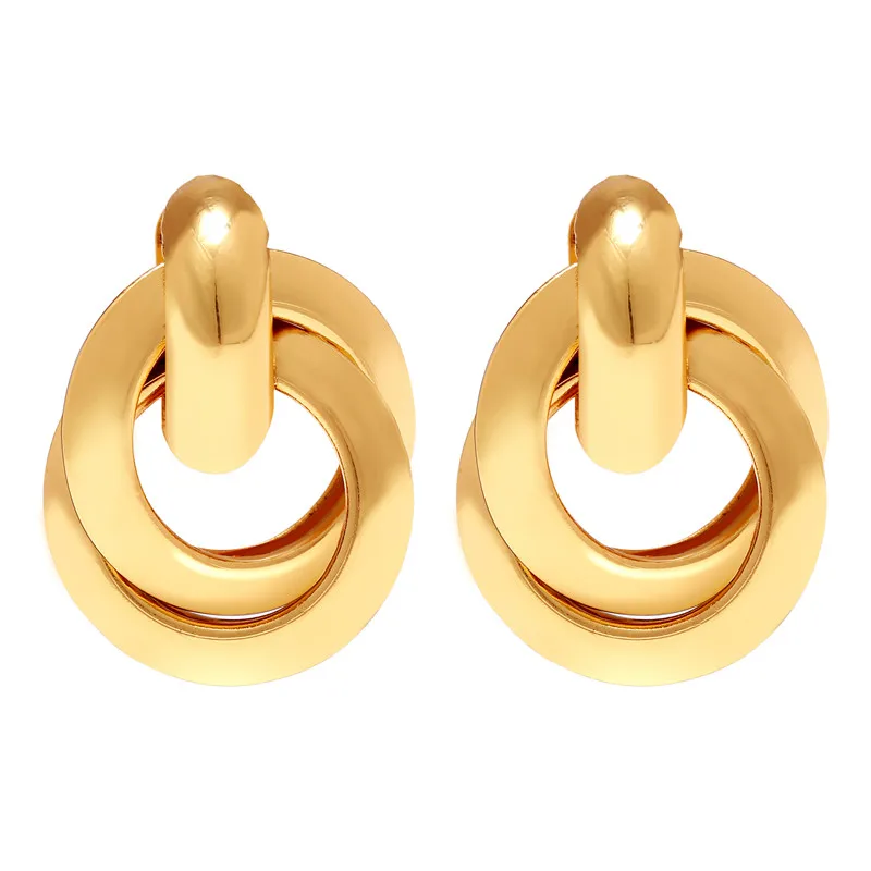 Минималистичные серьги-гвоздики золотого и серебряного цвета с узлом в виде сердечек для женщин, Классические скрученные серьги-гвоздики с завязывающимся узлом, свадебные ювелирные изделия - Окраска металла: FTS127651