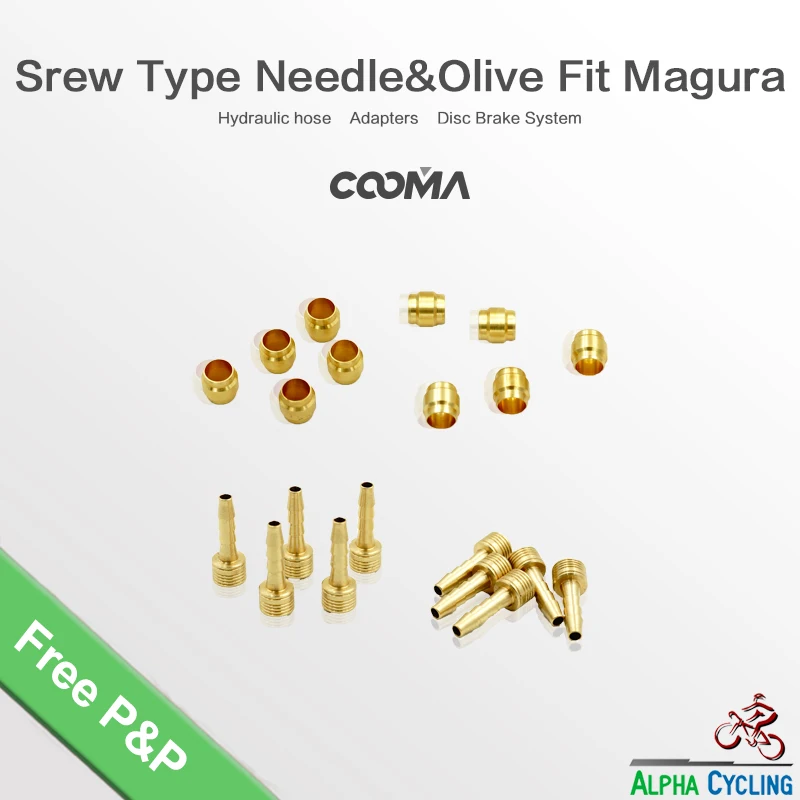 Bike Disc Brake Olive & Connector Insert for Magura Brake System, Olive & Needle, 10 SET/ORD Bike Disc Brake Olive & Connector Insert for Magura Brake System, Olive & Needle, 10 SET/ORD