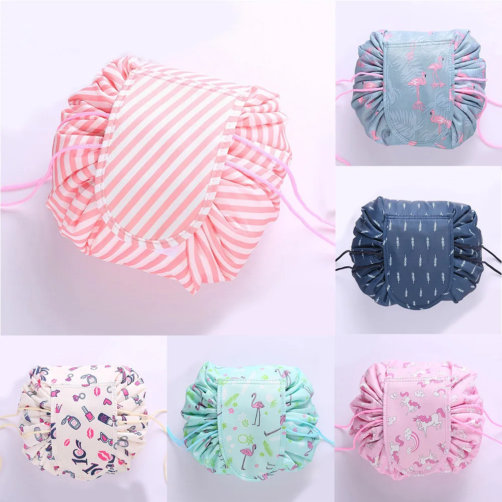 Мода Фламинго косметичка с принтом Профессиональный Drawstring косметичку Для женщин