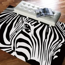 Модный трендовый ковер с рисунком зебры, современный минималистичный черно-белый скандинавский ковер для гостиной, дивана, журнального столика, спальни, прямоугольный ковер