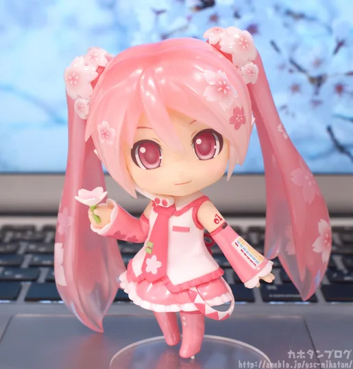 

Nendoroid 500 Anime Pink Sakura Miku Cute PVC Action Figure Collection Model Toys