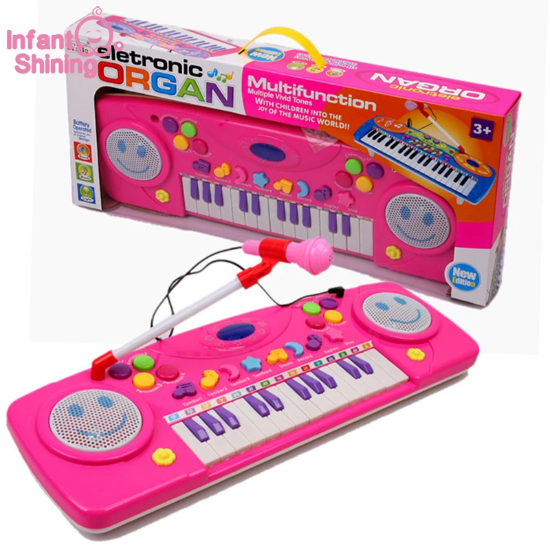 

Children Piano Toy Musical Instrument Multifunctional Learning Keyboard with A Microphone and Mixed Preschool Music Gift To Baby