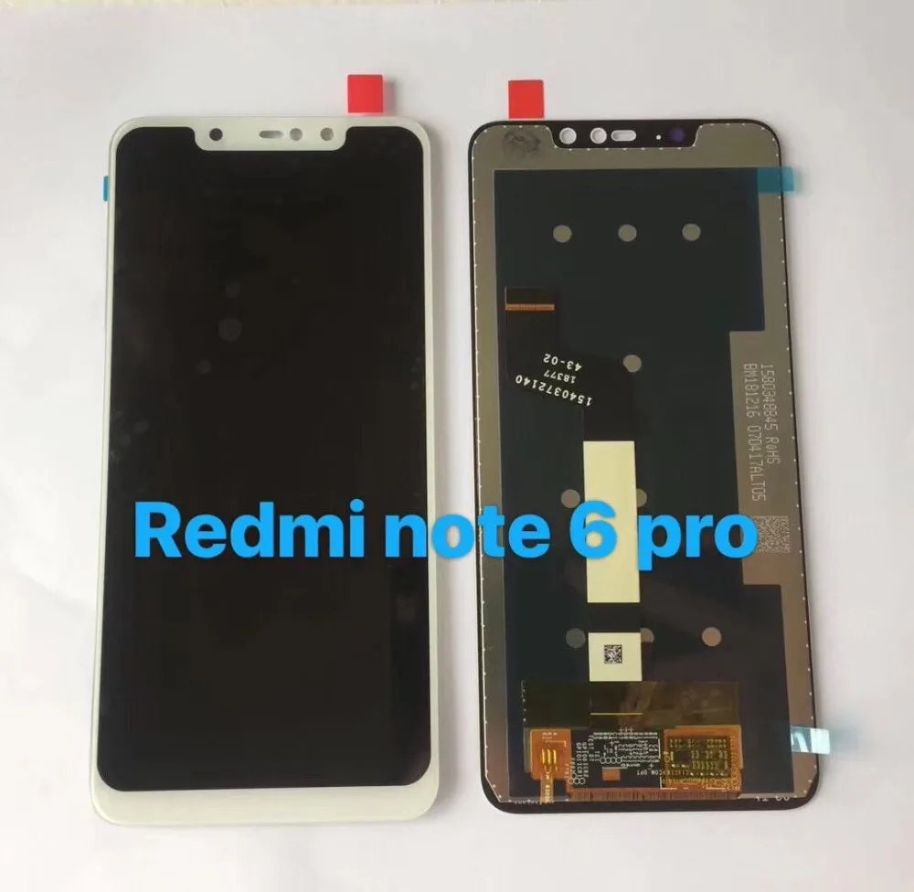 Для Xiaomi Redmi Note 6 Pro Global ЖК-дисплей сенсорный экран+ рамка в сборе ЖК-дисплей сенсорный экран Запасные части