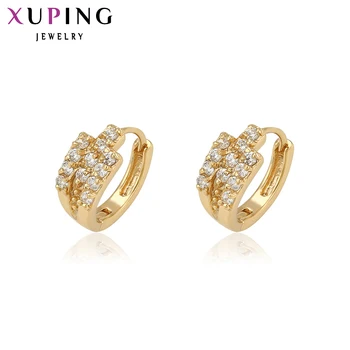 

Xuping Elegant Earring Synthetic Cubic Zirconia Elegant Hoop Earrings for Women Jewelry New Style 26292