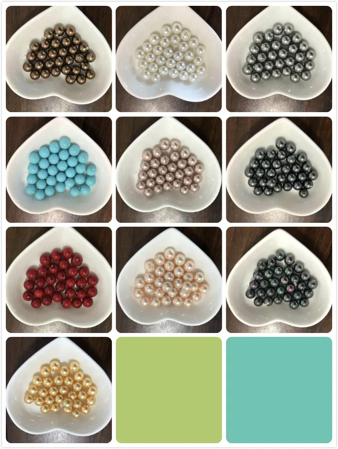 

Beautiful Round Shell Pearls Half Drilled DIY Earring Pendant Jewelry 8MM 10Colors 50pcs/lot FP071
