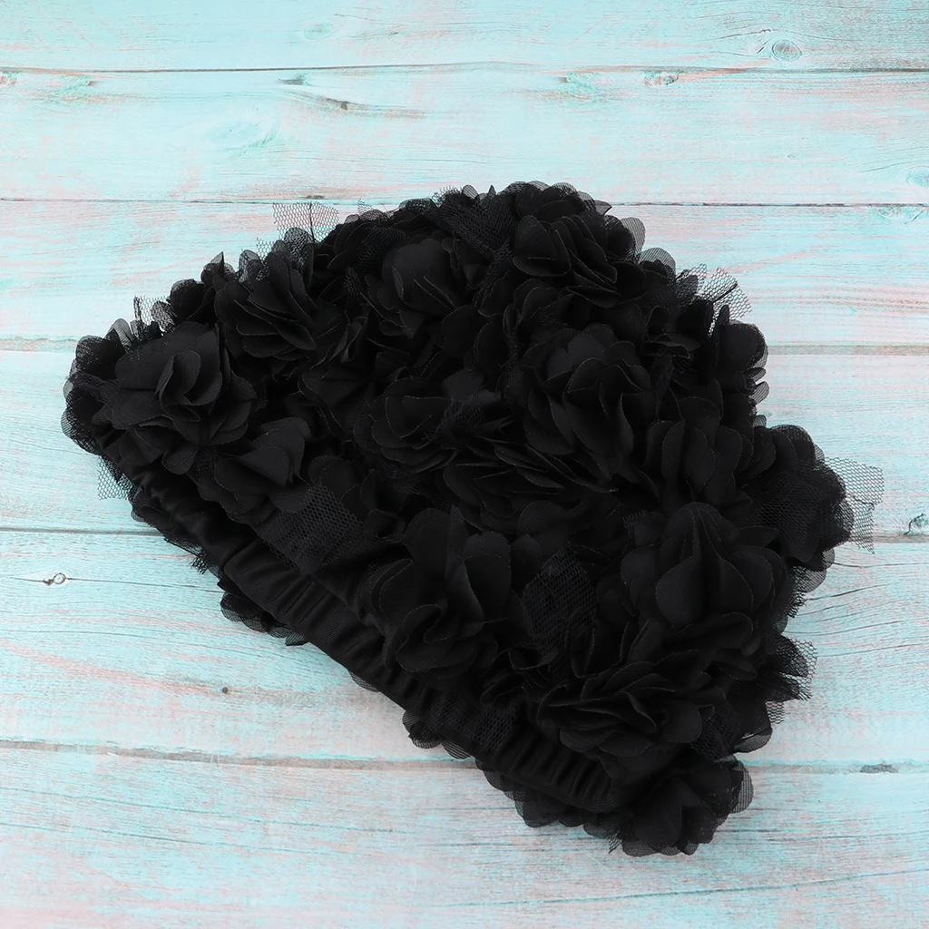 Nylon Retro Floral Swimming Cap Women Ladies Various Colors Available for Sportswear Accessories Swim Swimming Caps Hats