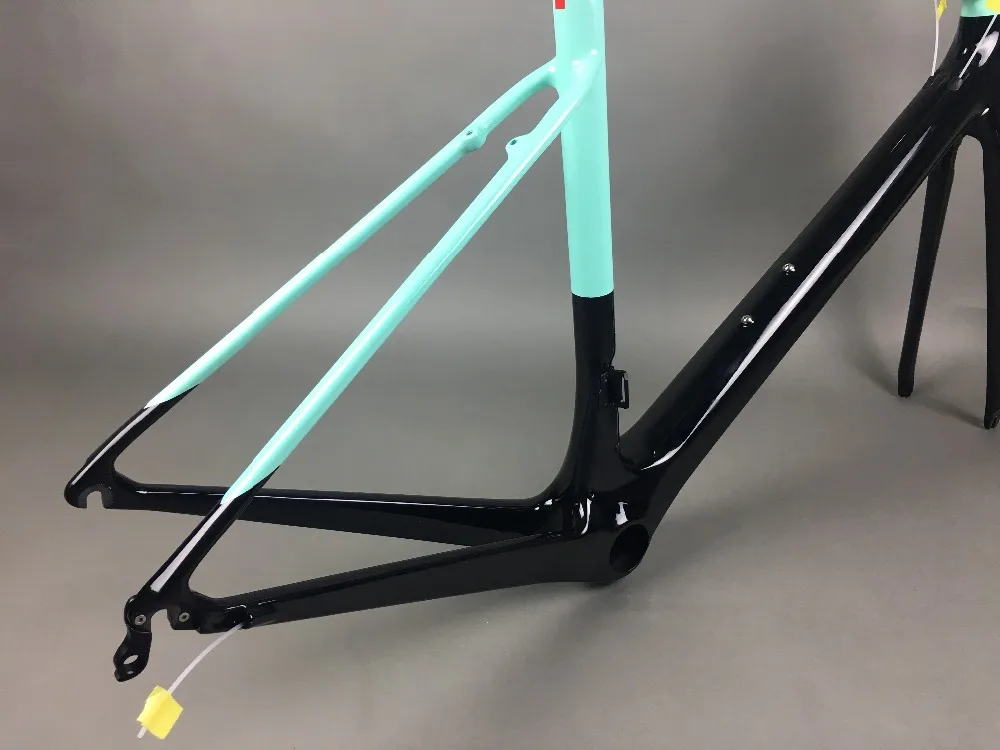 Best light blue 2018 TAIWAN FASTERWAY classic carbon road frameset UD weaves carbon bike frame:Frameset+Seatpost+Fork+Clamp+Headset 167