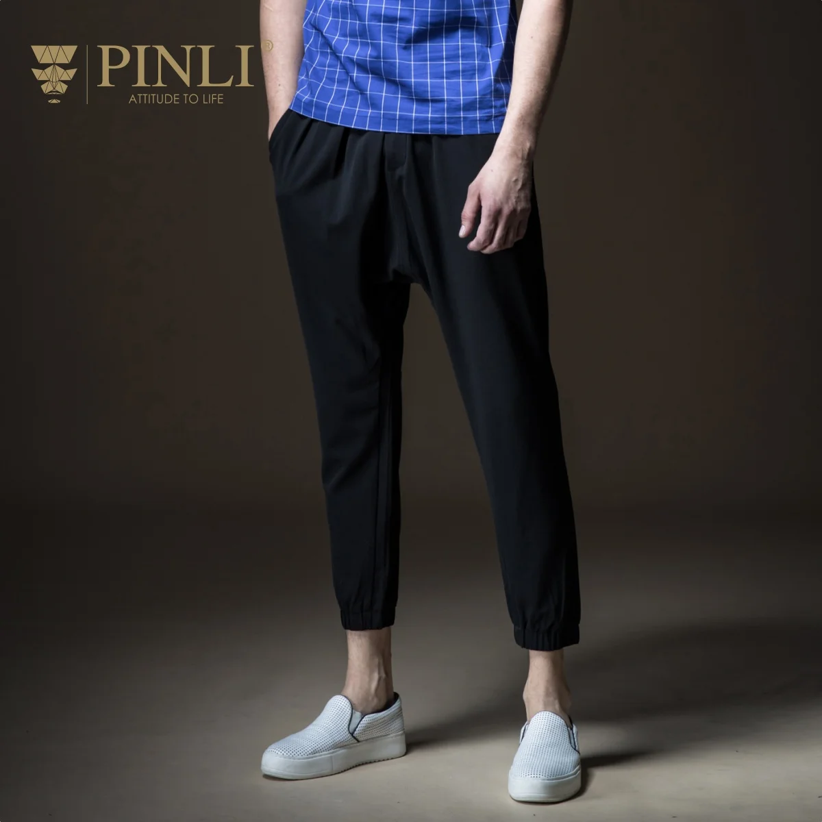 Мужские спортивные штаны до щиколотки Pinli Pin Li новые стильные летние шаровары для