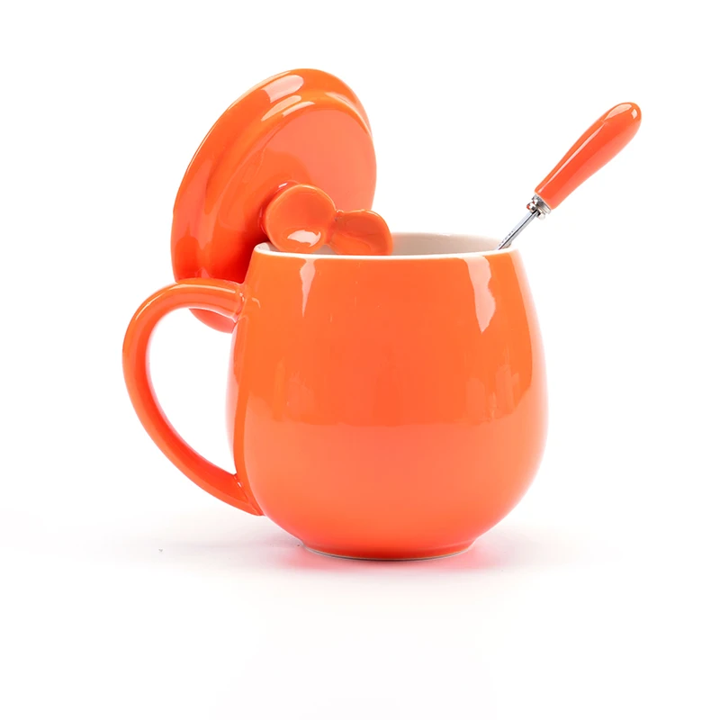 350ml Personalized Bone China Ceramic Milk mug With Lid Coffee Lovers