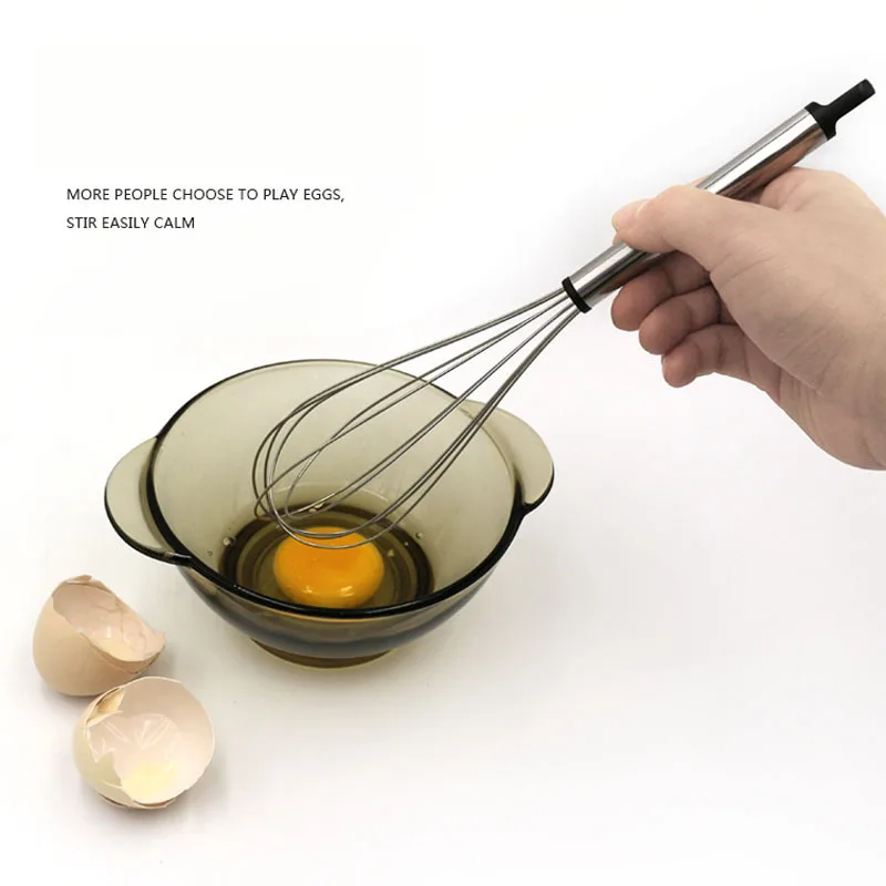 Нью-Йорк(8/10/12 дюймов) Инструменты для работы с яйцами Нержавеющая сталь белое яйцо ручной миксер для взбивания Кухня инструменты сливки, помешивая для дома Кухня инструменты