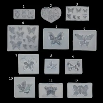 

Cute Butterfly Silicone Resin Molds Earring Necklace Pendant Jewelry Tools