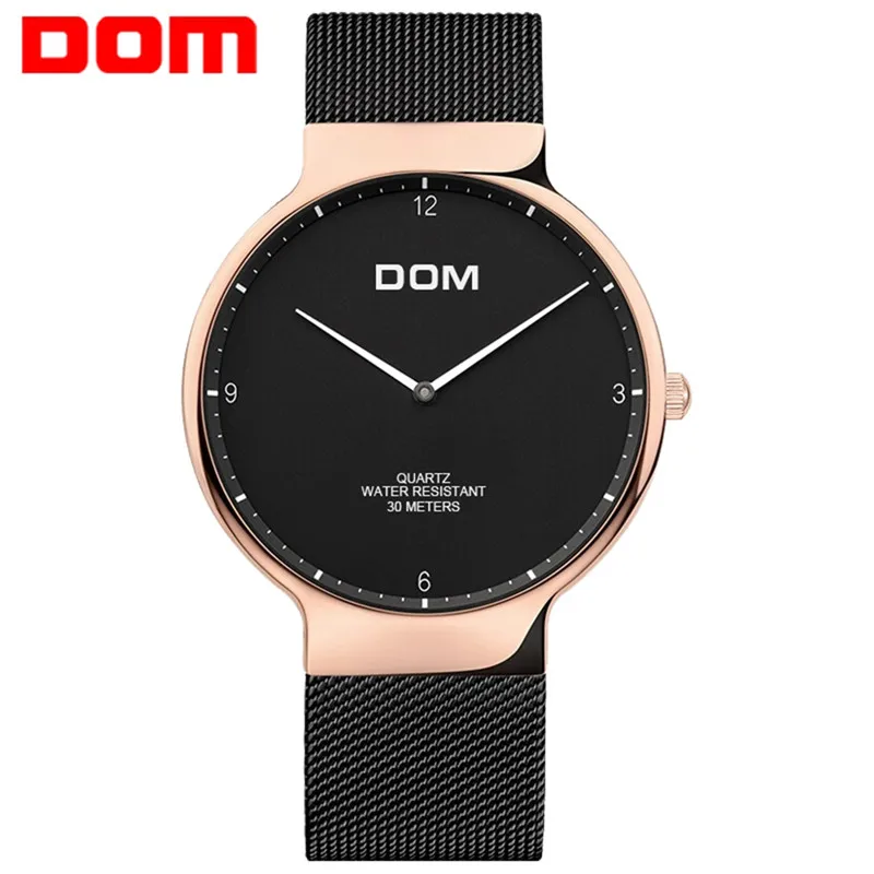 2018 New Men's Watch 10mm Ultra-thin Fashion DOM Watches Simple Business Men Quartz Watches Black Masculine Male Clock relojes 2018 New Men's Watch 10mm Ultra-thin Fashion DOM Watches Simple Business Men Quartz Watches Black Masculine Male Clock relojes