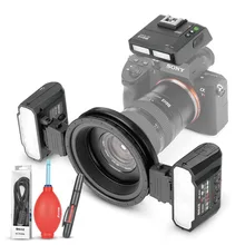 MEKE Meike MK-MT24 Macro Twin Lite Flash for Sony Alpha A7R A7S A7II A7RII A5000 A5100 A6000 A6300 A6500 Mirrorless Cameras+GIFT neewer gn60 2 4g manual hss master slave flash speedlite for sony a7 a7s a7sii a7r a7rii a7ii a6000 a6300 a6500 a77ii a58 a99