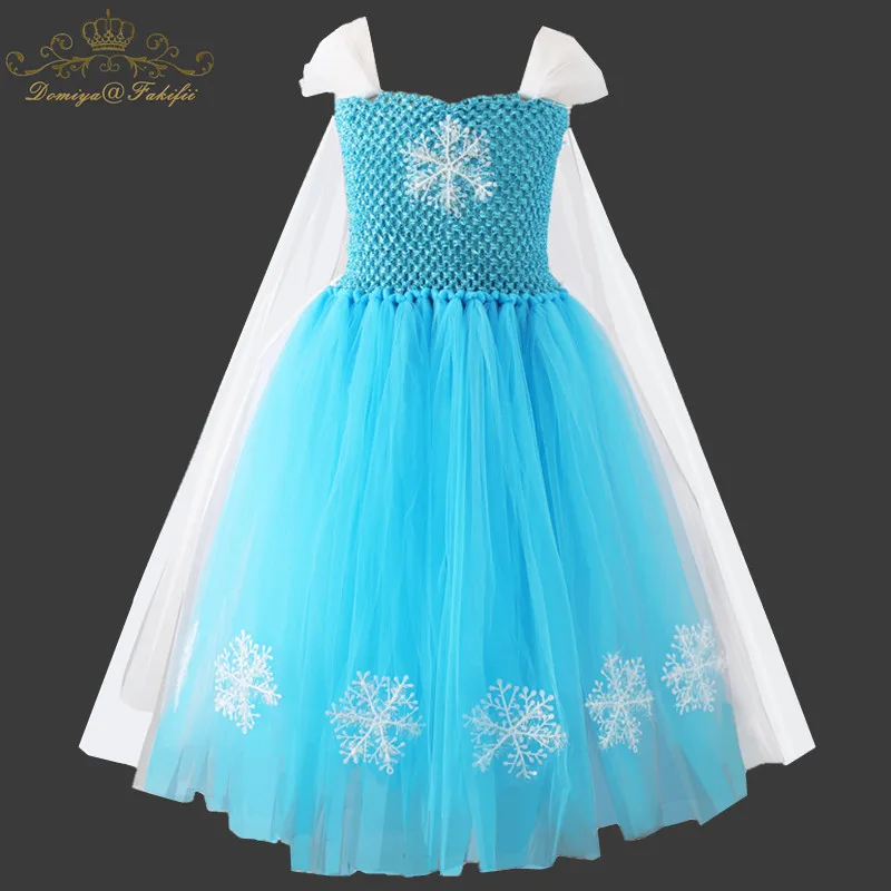 

2018 Baby Girl Anna Elsa Dress High-Grade Sequined Princess Cinderella Fancy kids clothes For Party Costume Snow Queen Cosplay