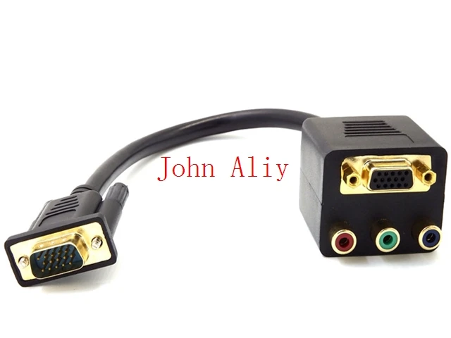 Merek baru kabel vga untuk vga rca perempuan adapter 