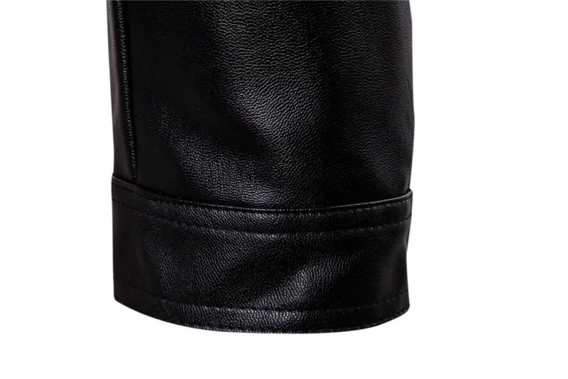 AOWOFS кожаная мужская куртка Осенняя Повседневная однотонная мотоциклетная куртка на молнии черная куртка из искусственной кожи с воротником-стойкой Мужская куртка 5XL