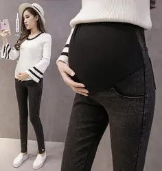 Горячая Качество живота джинсы для беременных женская одежда хлопок брюки для беременных Беременность леггинсы Костюмы обтягивающие
