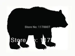 12,5 см x 8,9 наклейка с медведем гризли черный на открытом воздухе дикий для окна автомобиля Прохладный подарок виниловая наклейка ноутбука 13