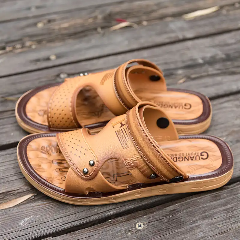 2019 Men's Summer Sandals Shoes Leather 