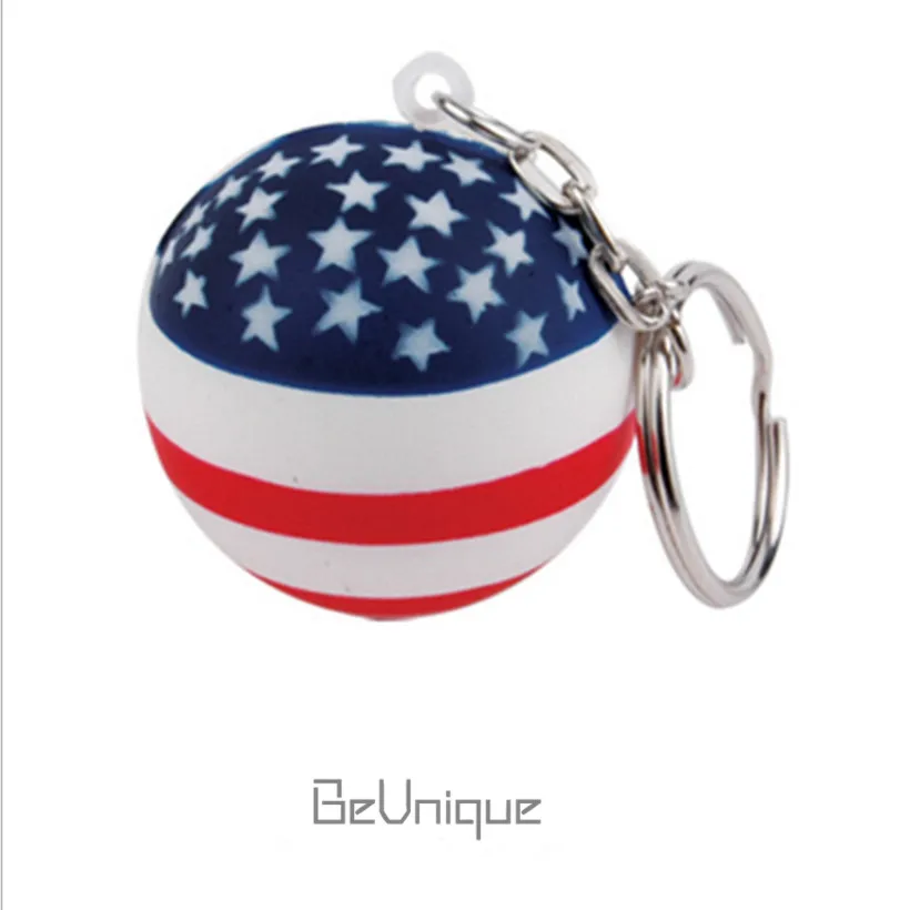 Custom make Soft PU Foam stress balls key chain pendant squishy toys