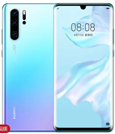 DHL, быстрая, HuaWei P30 Pro, мобильный телефон Kirin 980, Android 9,1, 6,47 дюймов, 2340X1080, 8 Гб ram, 512 ГБ rom, МП, NFC, отпечаток пальца, QI - Цвет: 8GB 128G Blue