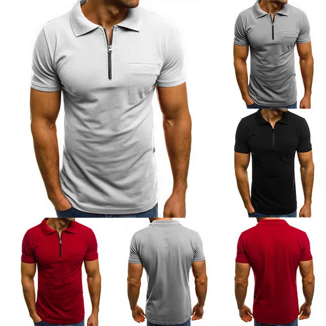 חולצת פולו שרוול קצר במגוון צבעים לגבר