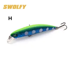 SWOLFY 4 шт. рыболовные приманки гольян Crankbait Жесткий Приманка плотная воблер медленно тонет рыболовные снасти