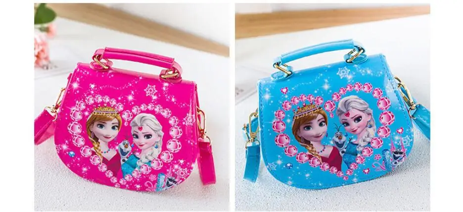 2018 новая милая сумка на плечо для девочек, детская сумка с изображением Эльзы и Анны, Детская сумка-тоут для девочек, мини-сумка, оптовая