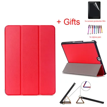 

Business Magnet Protective Stand PU Leather Tablet Case for Samsung Galaxy Tab S2 9.7 T815 SM-T810 T810 9.7" case+film+stylus