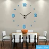 large wall clock watch 3d wall clocks de pared home decoration 3d wall stickers pecial  Living Room home decoration accessories 5