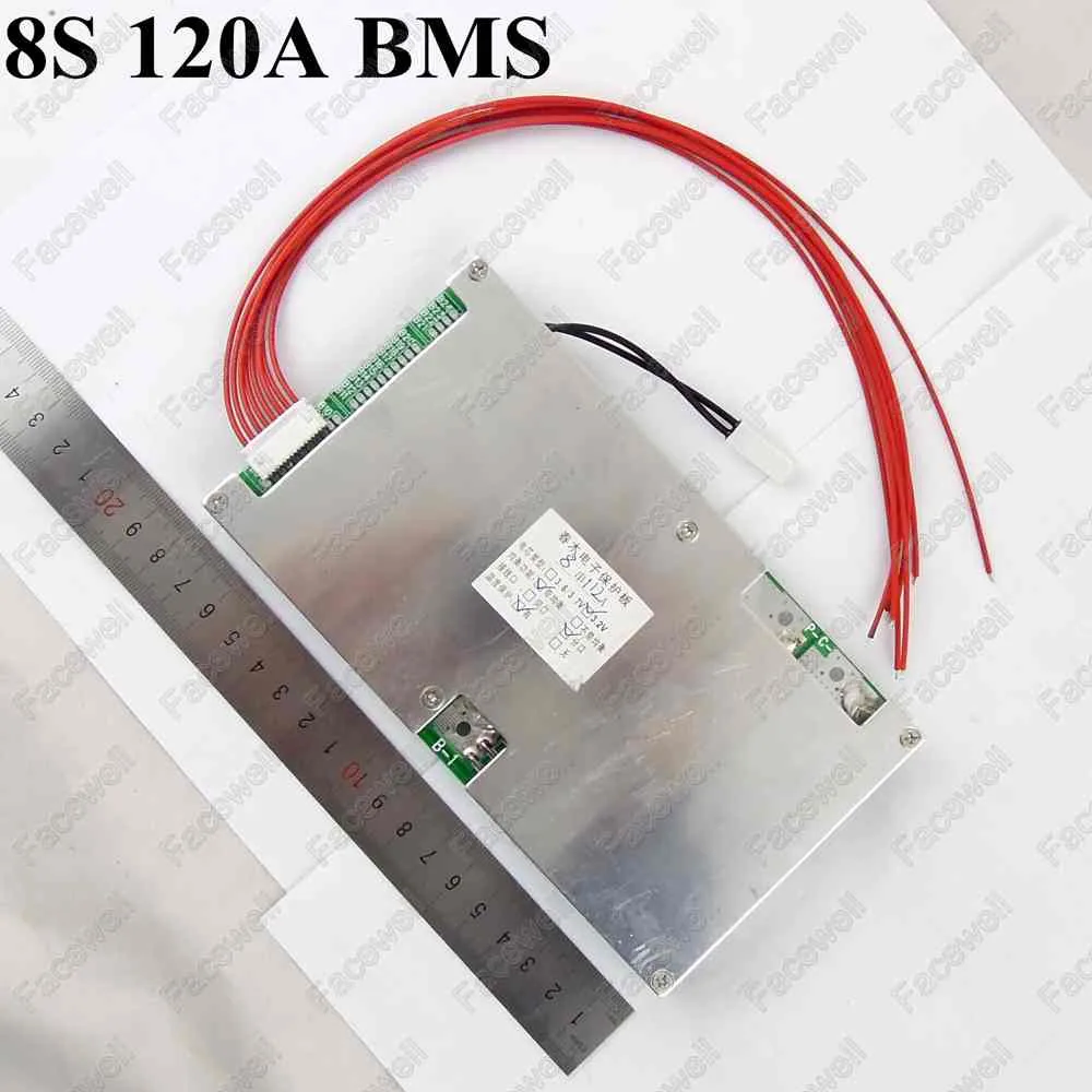 Бренд 8s 24v 120A BMS LiFePo4 8S аккумуляторная батарея lifepo4 pcb bms Защитная плата 112a 1000w 2000w motor