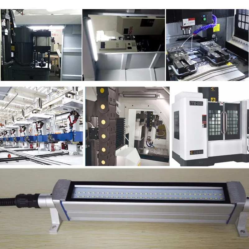IP 67 водонепроницаемый Светодиодный светильник для станка с ЧПУ взрывозащищенный маслостойкий рабочий светильник для мастерской длинный фрезерный токарный станок лампа 24/36/220 В