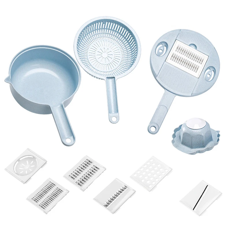 

Vegetable Grater Multi-function Gadget Vegetable Cutting Machine Pressing Garlic Peeler Juicer Salad Kitchen Accessories 10PCS